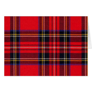 Royal Stewart tartan red black plaid Cards