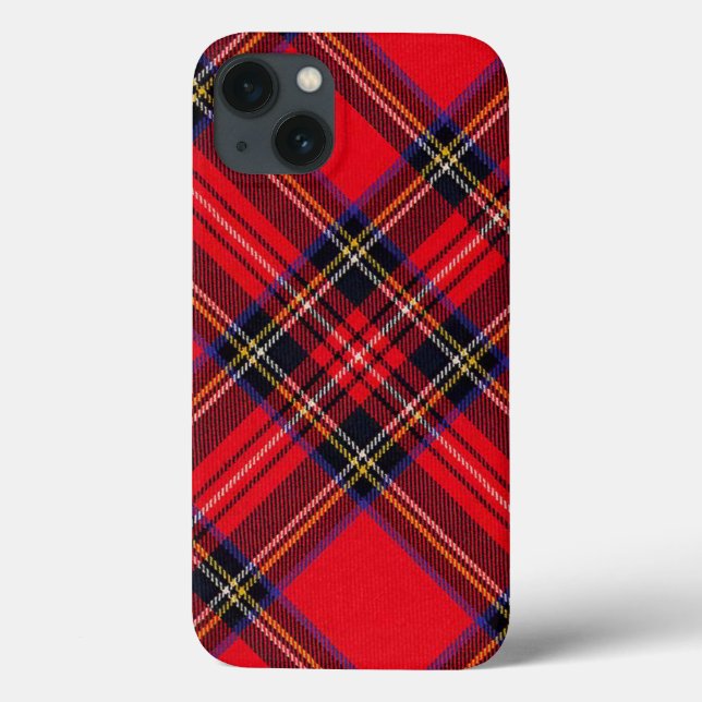 Royal Stewart tartan red black plaid Case-Mate iPhone Case (Back)