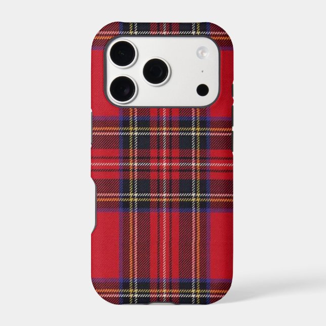 Royal Stewart tartan red black plaid Case-Mate iPhone Case (Back)