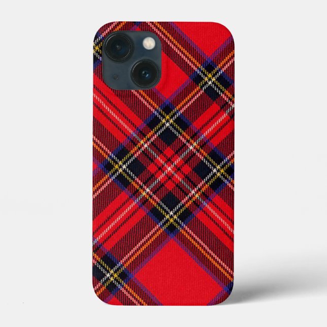 Royal Stewart tartan red black plaid Case-Mate iPhone Case (Back)