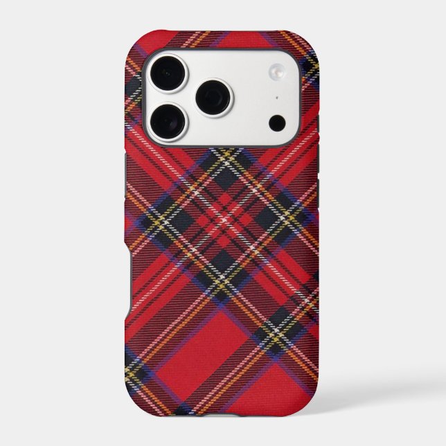 Royal Stewart tartan red black plaid Case-Mate iPhone Case (Back)