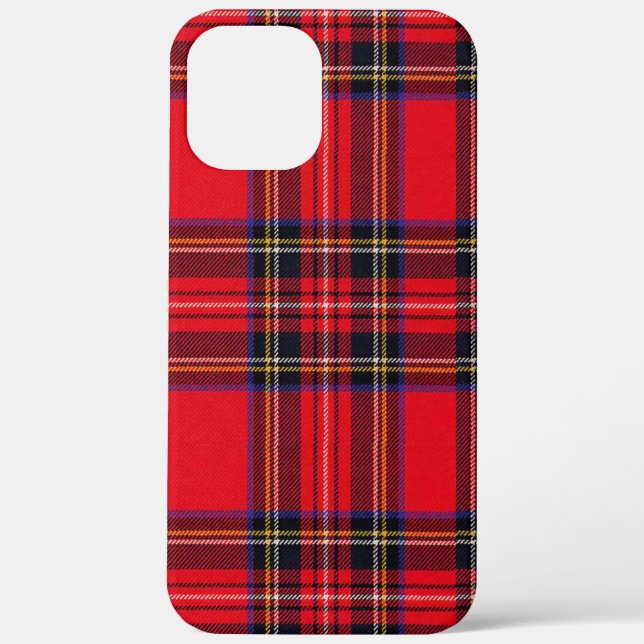 Royal Stewart tartan red black plaid Case-Mate iPhone Case (Back)