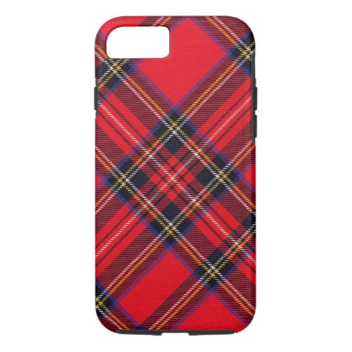 Royal Stewart tartan red black plaid iPhone 87 Case