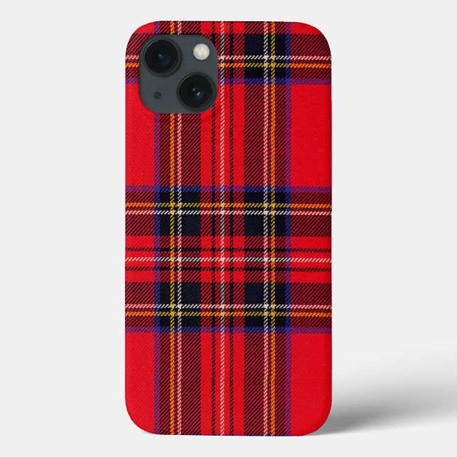 Royal Stewart tartan red black plaid Case-Mate iPhone Case (Back)