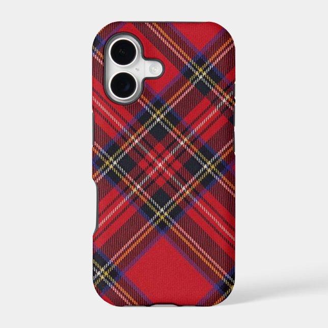 Royal Stewart tartan red black plaid Case-Mate iPhone Case (Back)