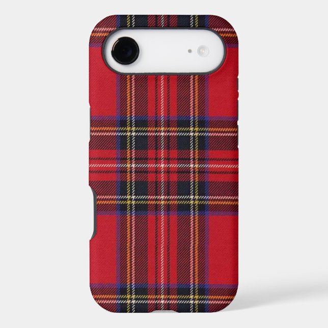 Royal Stewart tartan red black plaid Case-Mate iPhone Case (Back)