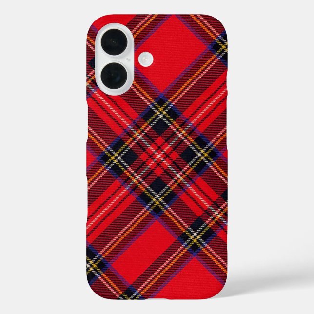 Royal Stewart tartan red black plaid Case-Mate iPhone Case (Back)
