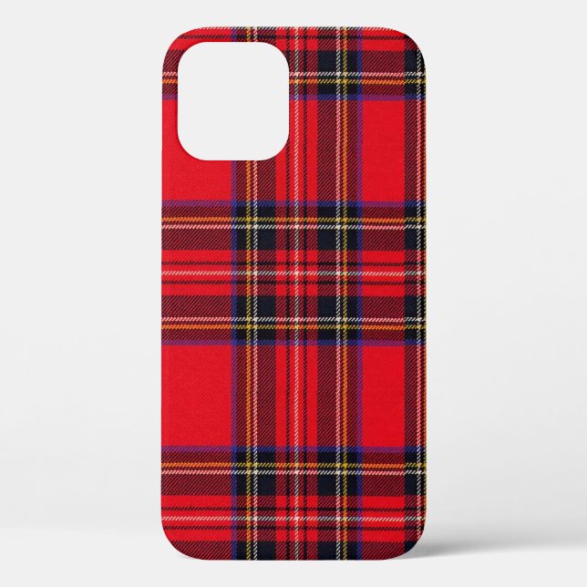 Royal Stewart tartan red black plaid Case-Mate iPhone Case (Back)