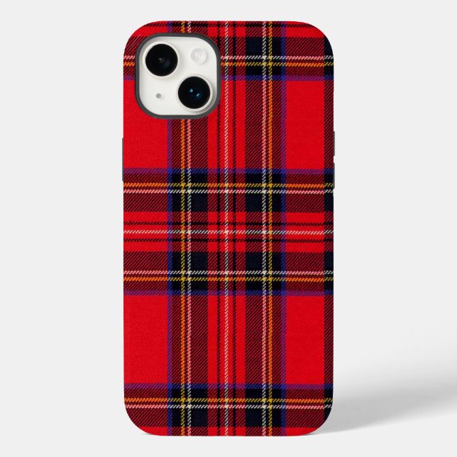 Royal Stewart tartan red black plaid Case-Mate iPhone Case (Back)