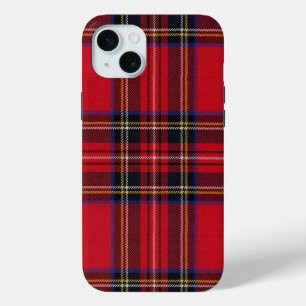Royal Stewart tartan red black plaid iPhone 15 Plus Case