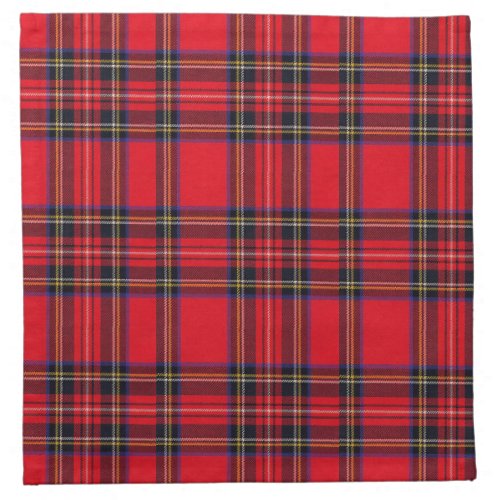 Royal Stewart tartan red black plaid Cloth Napkin