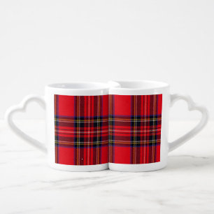 Royal Stewart tartan red black plaid Coffee Mug Set