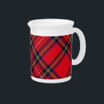 Royal Stewart tartan red black plaid Drink Pitcher<br><div class="desc">Royal Stewart clan tartan red black plaid</div>