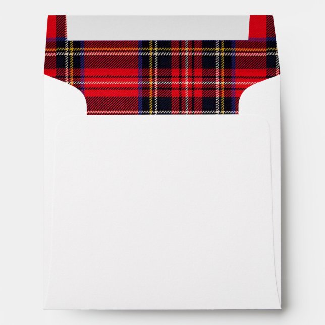 Royal Stewart tartan red black plaid Envelope (Back (Bottom))