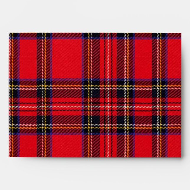Royal Stewart tartan red black plaid Envelope (Front)
