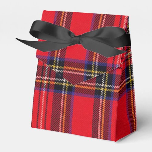 Royal Stewart tartan red black plaid Favor Boxes