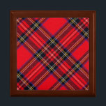 Royal Stewart tartan red black plaid Gift Box<br><div class="desc">Royal Stewart clan tartan red black plaid</div>