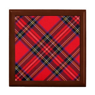 Royal Stewart tartan red black plaid Gift Box