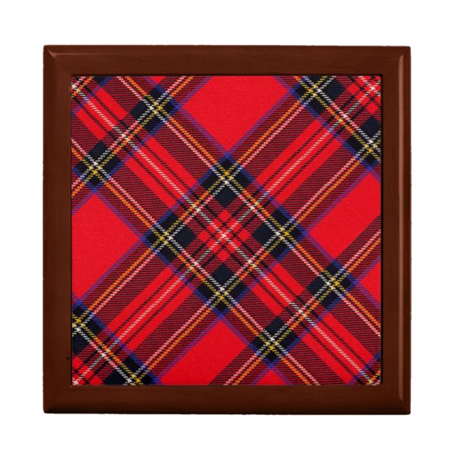Royal Stewart tartan red black plaid Gift Box (Front)