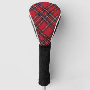 Royal Stewart tartan red black plaid Golf Head Cover