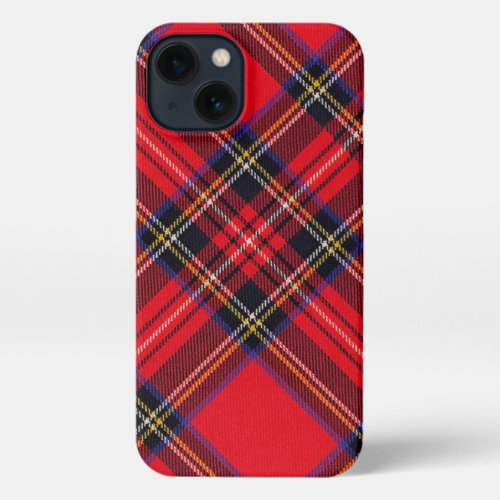 Royal Stewart tartan red black plaid iPhone 13 Case