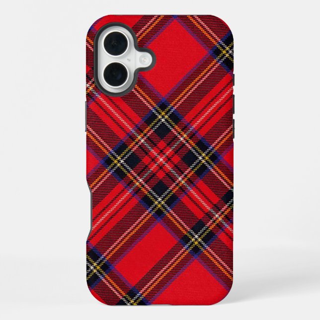 Royal Stewart tartan red black plaid iPhone Case (Back)