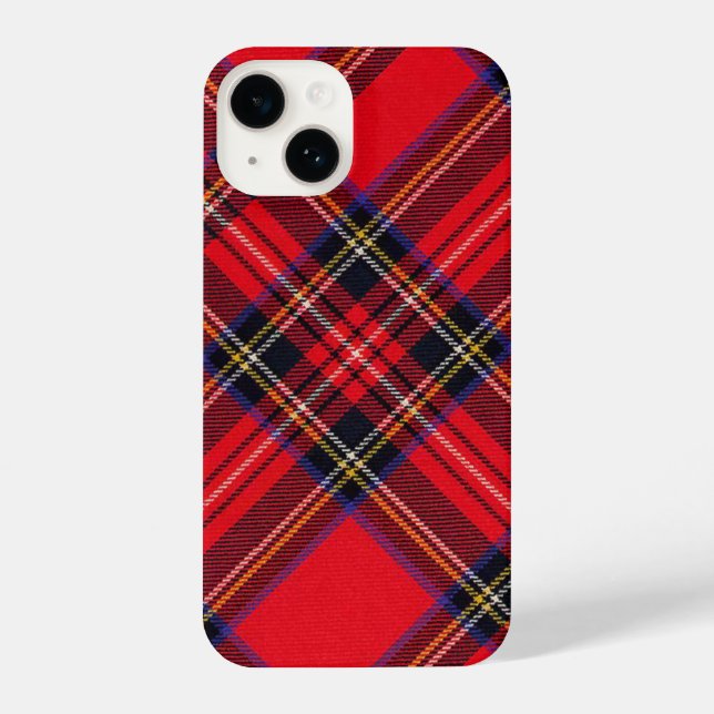 Royal Stewart tartan red black plaid iPhone Case (Back)