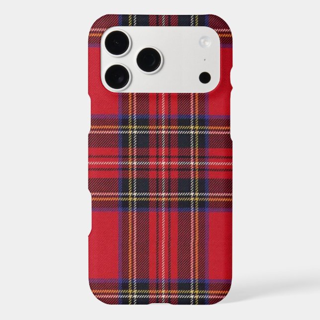 Royal Stewart tartan red black plaid iPhone Case (Back)