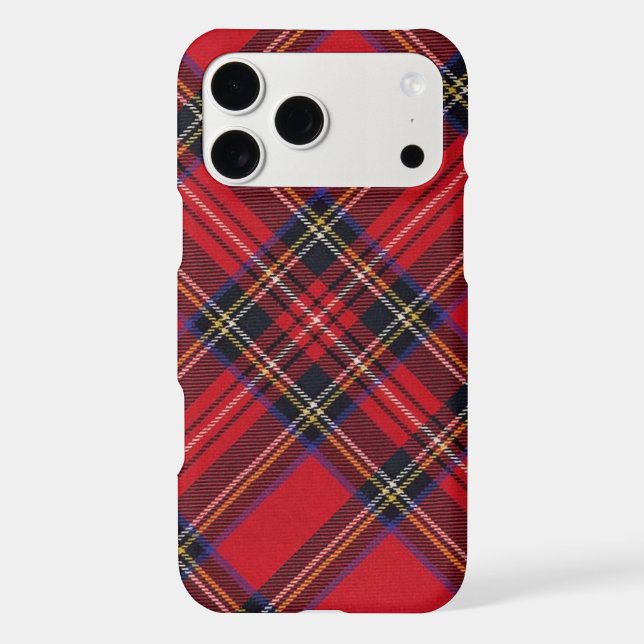 Royal Stewart tartan red black plaid iPhone Case (Back)
