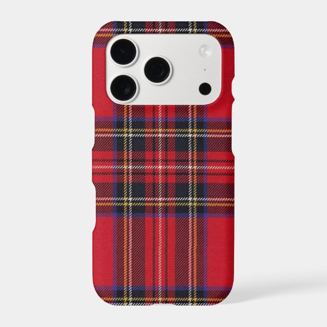 Royal Stewart tartan red black plaid iPhone Case (Back)
