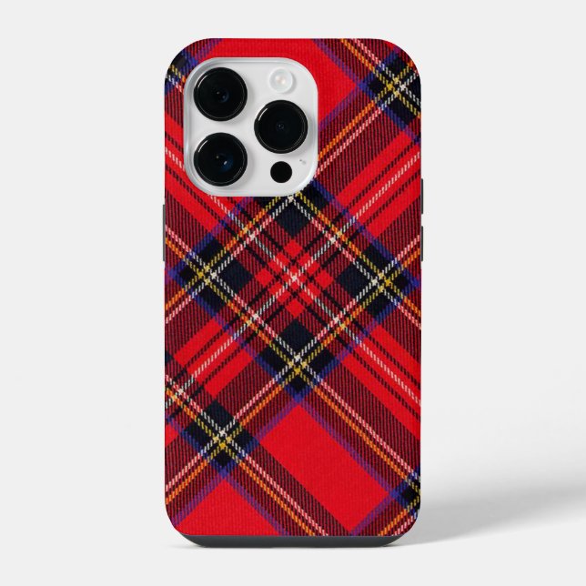 Royal Stewart tartan red black plaid iPhone Case (Back)