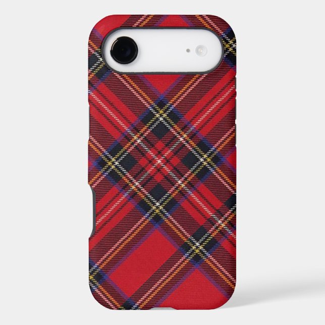 Royal Stewart tartan red black plaid iPhone Case (Back)