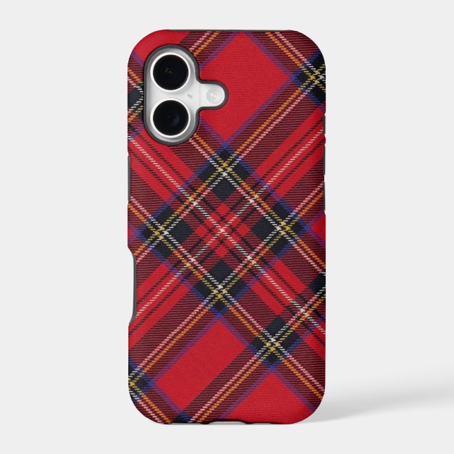 Royal Stewart tartan red black plaid iPhone Case (Back)