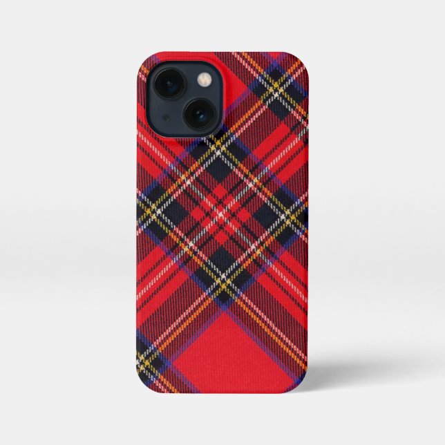 Royal Stewart tartan red black plaid iPhone Case (Back)