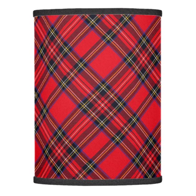 red tartan light shade