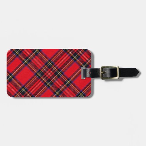 Royal Stewart tartan red black plaid Luggage Tag