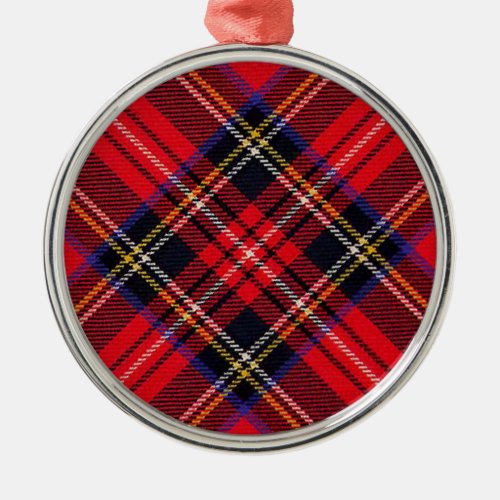 Royal Stewart tartan red black plaid Metal Ornament