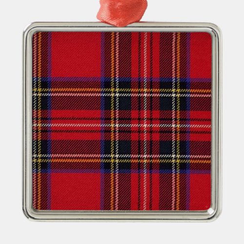 Royal Stewart tartan red black plaid Metal Ornament