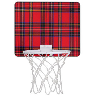 Royal Stewart tartan red black plaid Mini Basketball Hoop