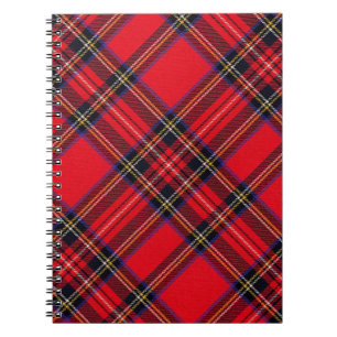 Royal Stewart tartan red black plaid Notebook