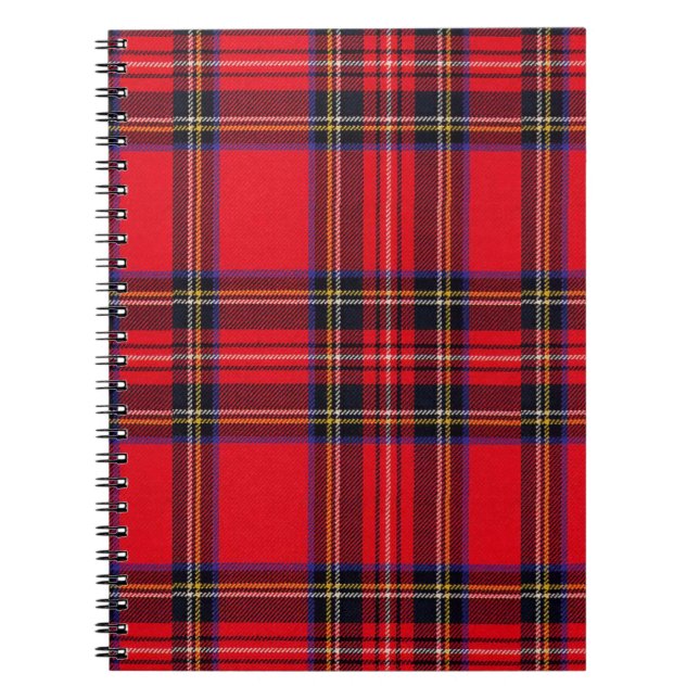 Royal Stewart tartan red black plaid Notebook (Front)