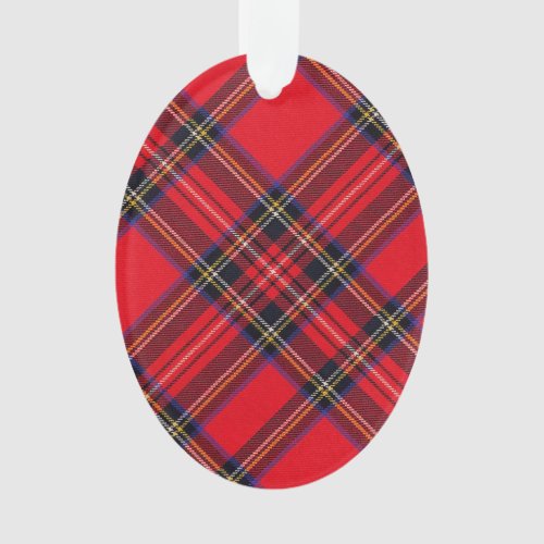 Royal Stewart tartan red black plaid Ornament