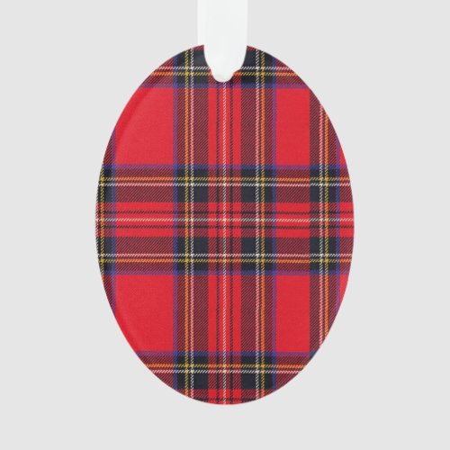 Royal Stewart tartan red black plaid Ornament