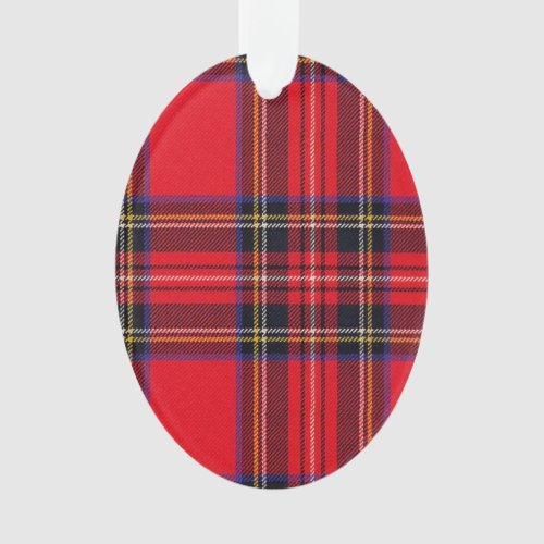 Royal Stewart tartan red black plaid Ornament