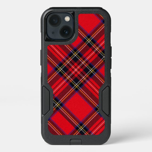 Royal Stewart tartan red black plaid Otterbox iPhone Case (Back)