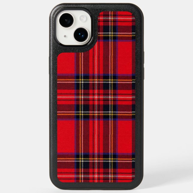 Royal Stewart tartan red black plaid Otterbox iPhone Case (Back)
