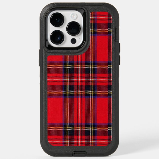 Royal Stewart tartan red black plaid Otterbox iPhone Case (Back)