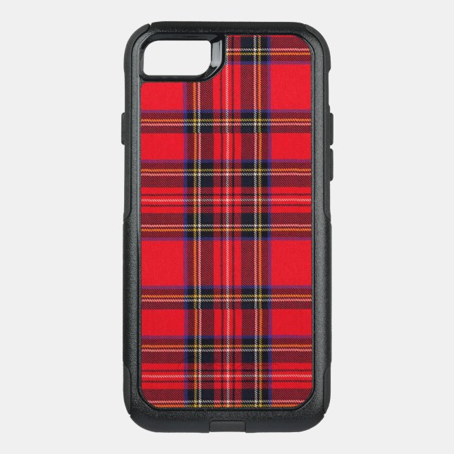 Royal Stewart tartan red black plaid Otterbox iPhone Case (Back)