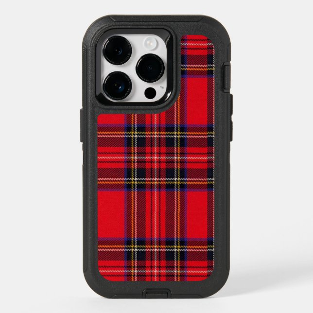Royal Stewart tartan red black plaid Otterbox iPhone Case (Back)