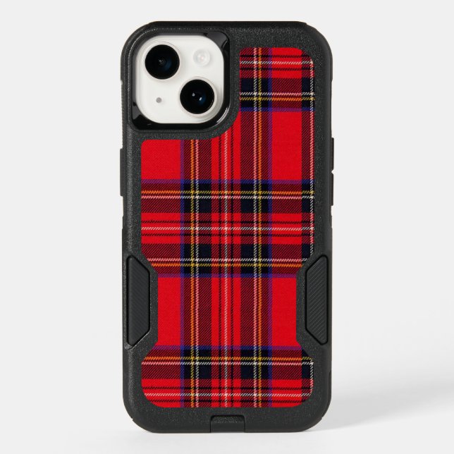 Royal Stewart tartan red black plaid Otterbox iPhone Case (Back)